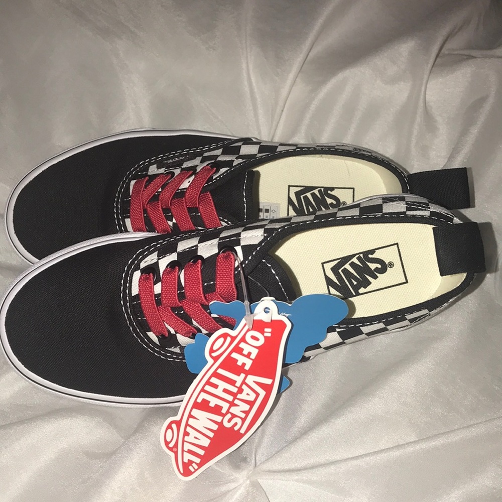 Little girls checkered Vans